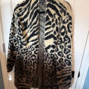 Sisters - Animal Print Cardigan - Size Medium